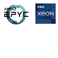 第4世代 AMD EPYC™ と第5世代 Intel® Xeon® を選択可能