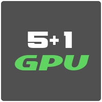 ワークステーション筐体に最大5+1枚のGPUを搭載